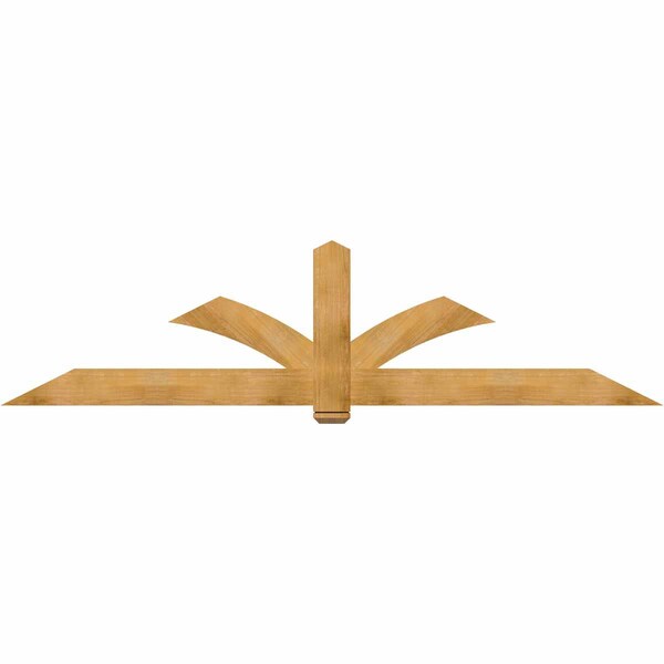 Ekena Millwork Redmond Rough Sawn Timber Gable Bracket, Western Red Cedar, 108"W x 27"H x 2"D x 6"F, 6/12 Pitch GBW108X27X0206RED00RWR - main